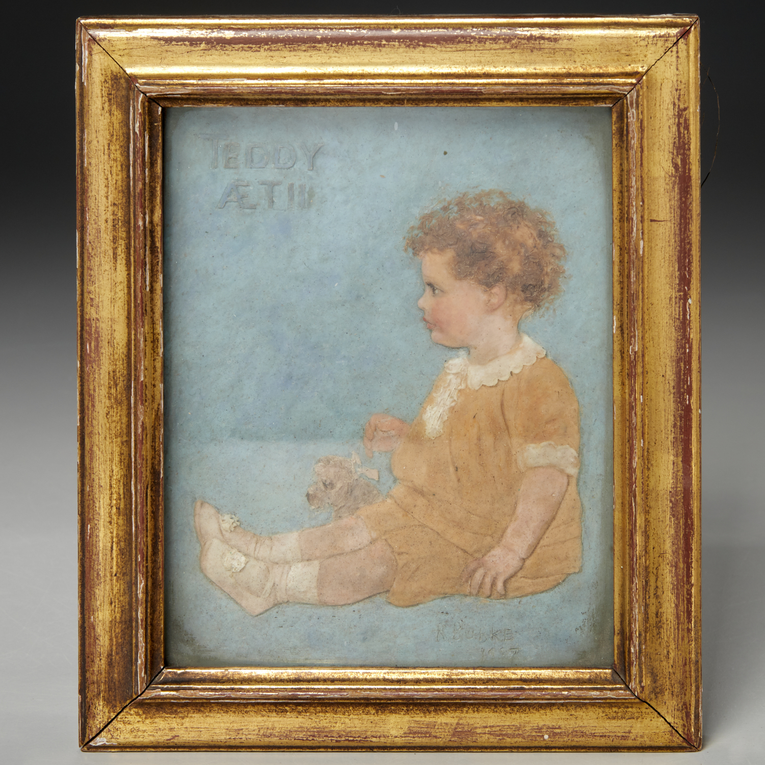R. BURKE, WAX PORTRAIT MINIATURE,
