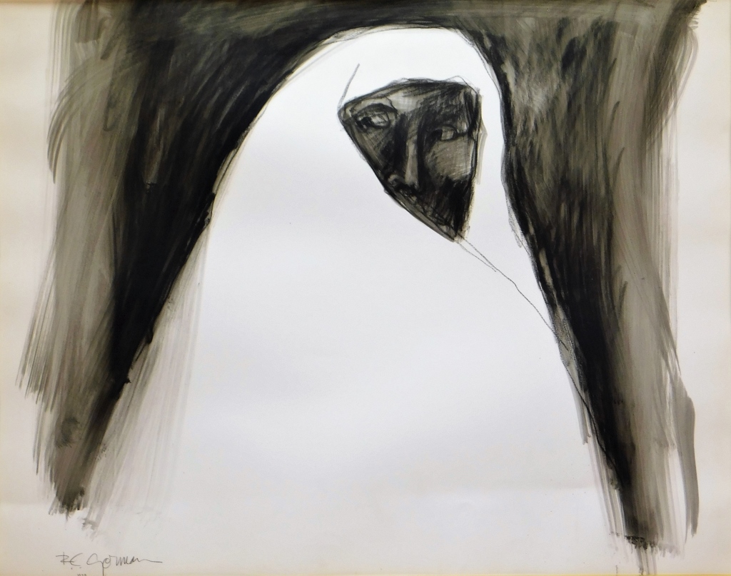 R. C. GORMAN WOMAN IN WHITE INK
