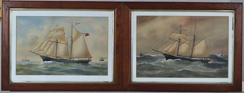 R. CHAPPELL, PAIR W/P "MORNINGSTAR"