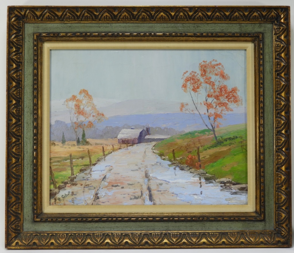 R COLE IMPRESSIONIST RURAL BARN