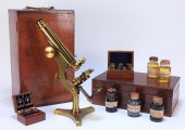R & J BECK MICROSCOPE W/ OTHER