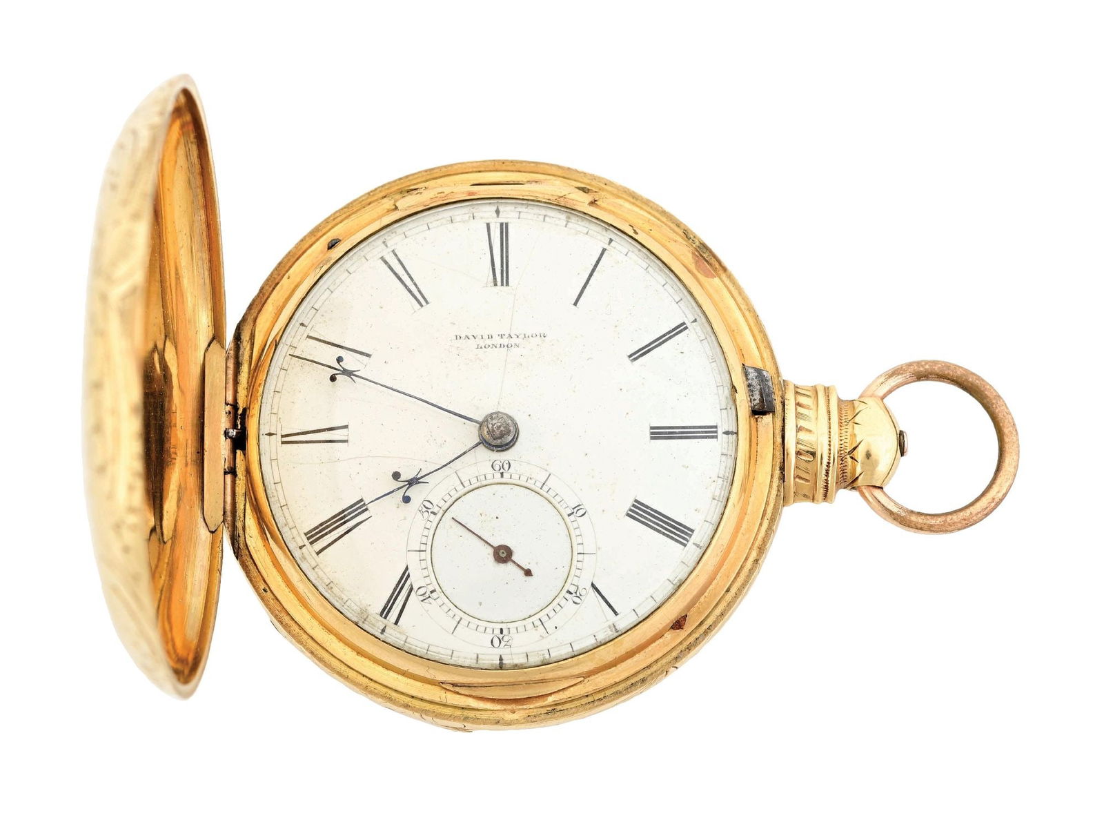 R & J CO. GOLD POCKET WATCH WITH