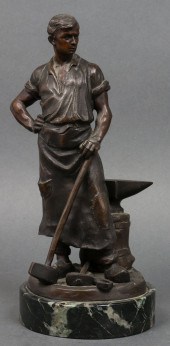 R. KAESBACH SIGNED BRONZE BLAC
