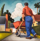 R. KENTON NELSON OIL ON BOARDR