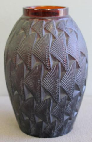 R. Lalique Amber Vase.From a