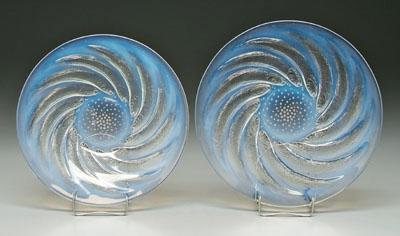 R. Lalique bowl, plate: both