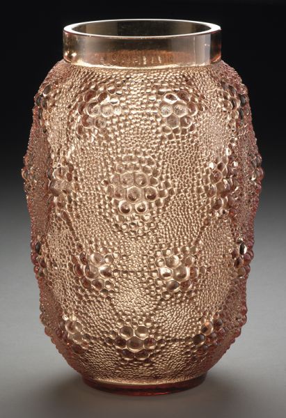 R. Lalique ''Davos'' amber glass