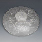R. LALIQUE ESCARGOT INKWELL 2"
