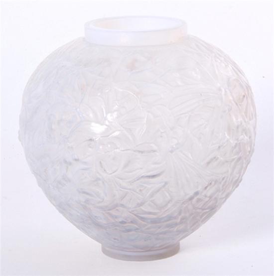 R. Lalique Gui opalescent vase