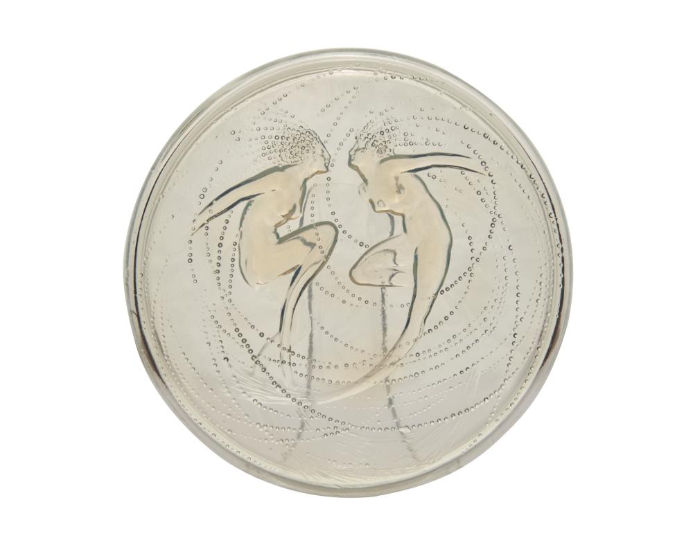 R. LALIQUE MOLDED GLASS ‘SIRENS’