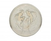 R. LALIQUE MOLDED GLASS ‘SIREN