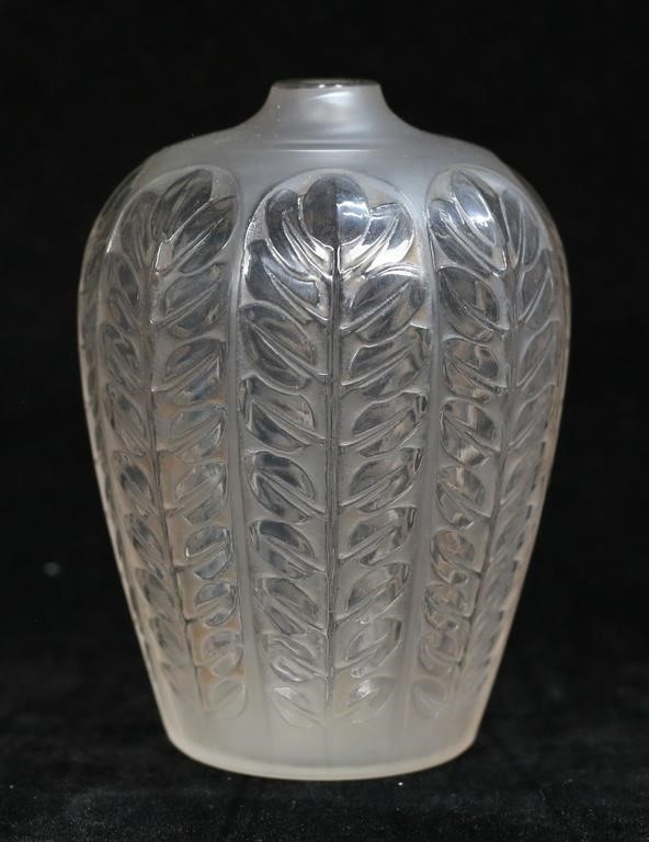 R. LALIQUE TOURNAI FROSTED GLASS
