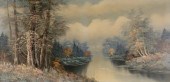 R. THOMAS OIL ON CANVAS RIVER