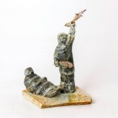 R. THOMAS, SIGNED INUIT SOAPST