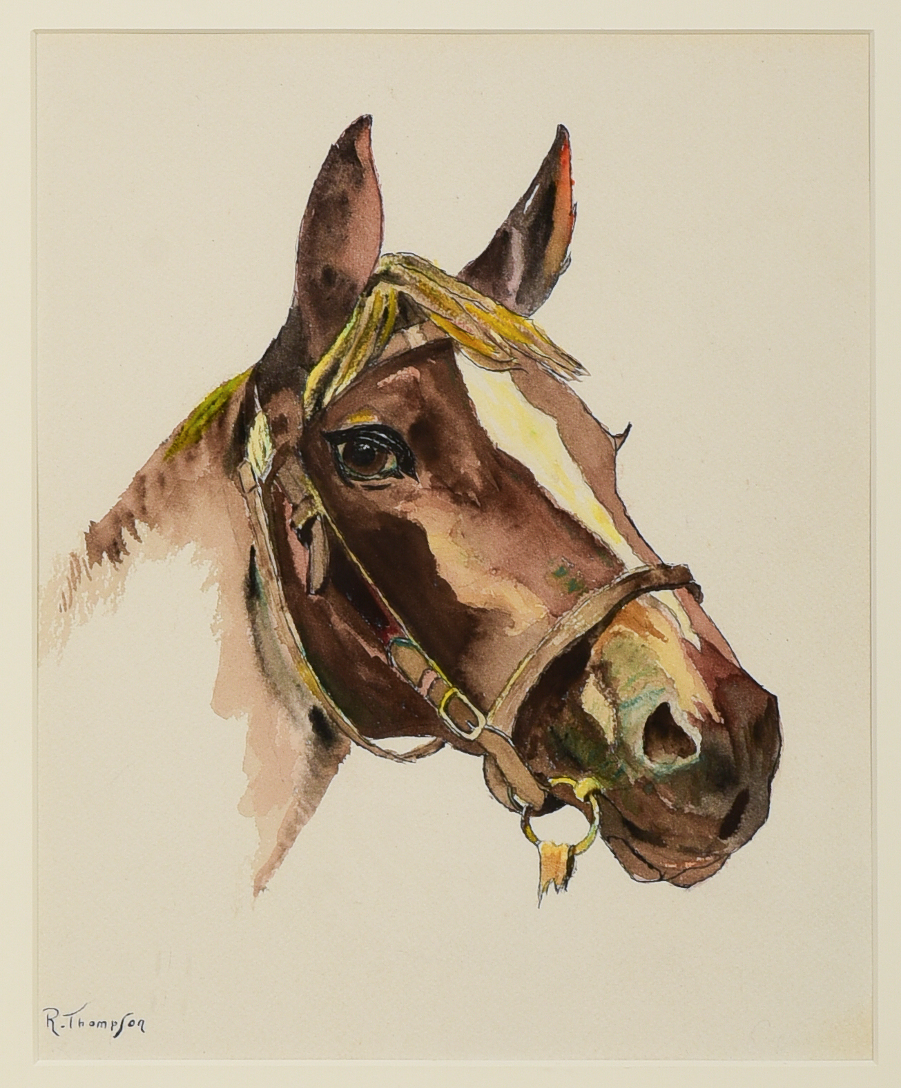 R Thompson horse portrait painting,