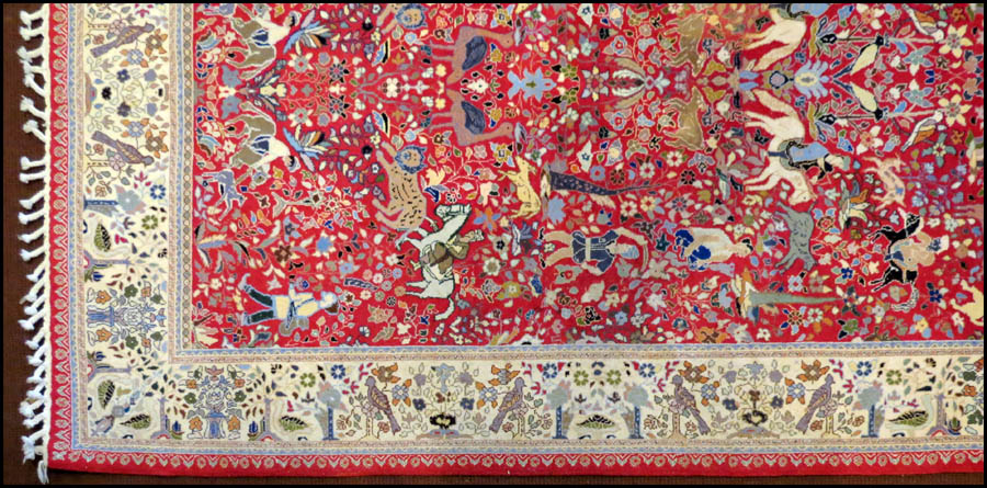 RABAT CARPET. Depicting a hunt