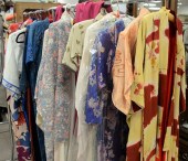 RACK OF CHINESE SILK KIMONO RO