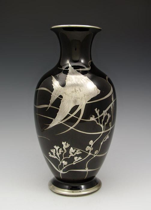 RADEG SILVER OVERLAY POTTERY