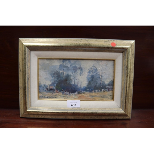 Rae St Clare Goff, oil on board,