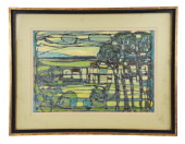 RAFAEL ORTEGA SIGNED ABSTRACT