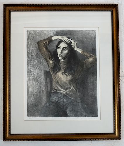 RAFAEL SOYER: GIRL FIXING HER