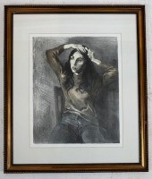 RAFAEL SOYER: GIRL FIXING HER