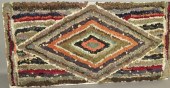 RAG WOOL HOOKED GEOMETRIC RUGc