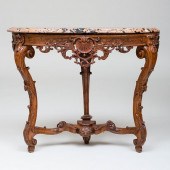 RÃ©GENCE CARVED OAK CONSOLE TA
