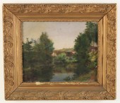 RAGNAUD, SIGNED O/C COTTAGE SC