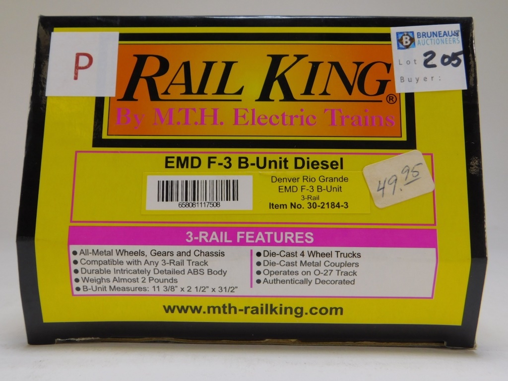 RAIL KING DENVER RIO GRANDE EMD F-3