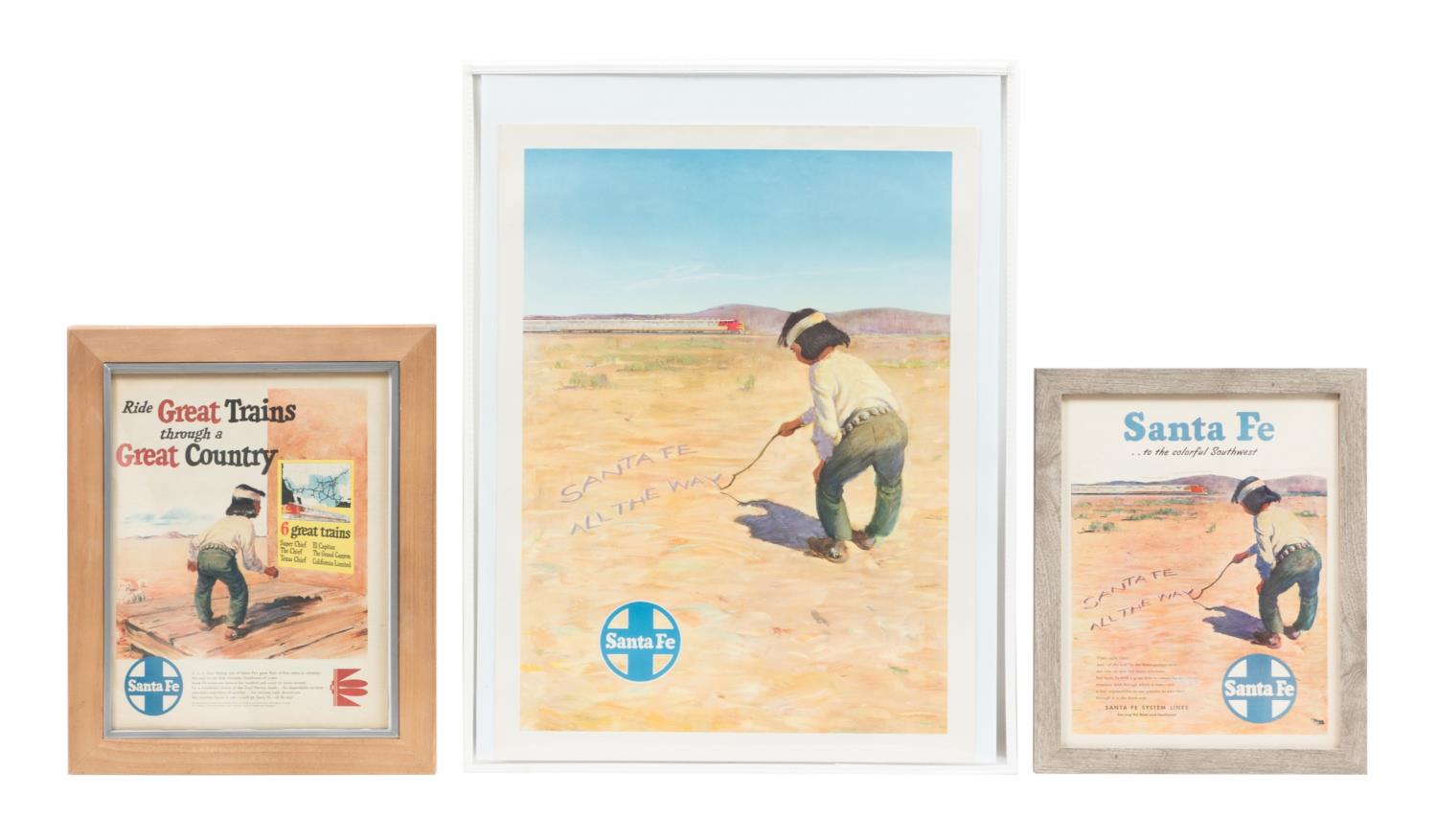 RAILROAD POSTER, "SANTA FE ALL
