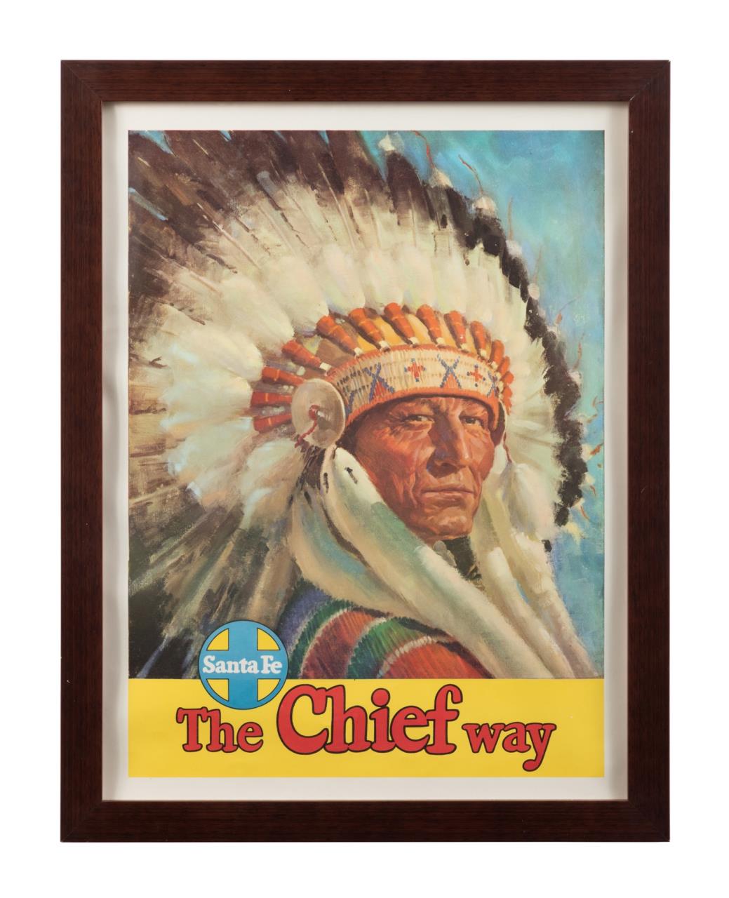 RAILROAD POSTER, "THE CHIEF WAY",