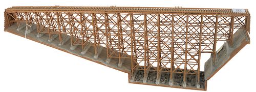 RAILROAD TRESTLE BRIDGE MODEL FOR A