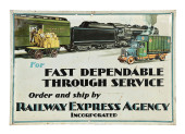 RAILWAY EXPRESS AGENCY SIGN W/