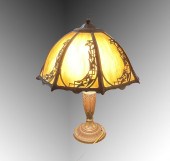 RAINAUD SLAG GLASS BENT PANEL