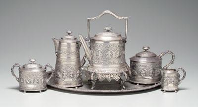 Raj period English silver tea