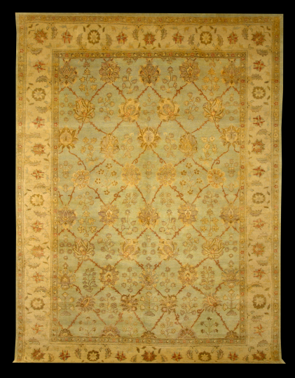 Rajistan Persian Oushak Carpet,  9'