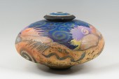 RAKU ART POTTERY VESSEL STEVEN