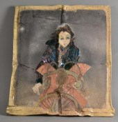 RAKU FIRED CERAMIC PLAQUE - WO
