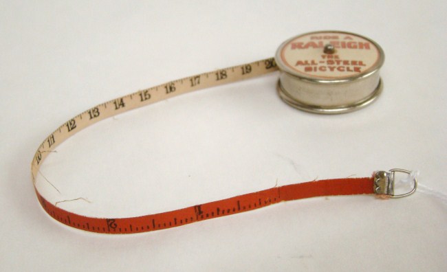 Raleigh Tape Measure. Advertising