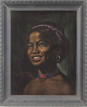 RALPH BURKE TYREE OIL ON VELVE