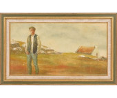RALPH DOUGLAS SCHARFF GOUACHE<