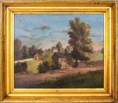RALPH HOLMES "RURAL SCENE" OIL