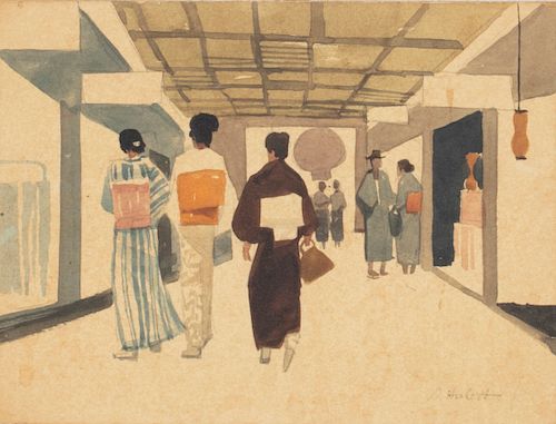 RALPH HULETT, WATERCOLOR,