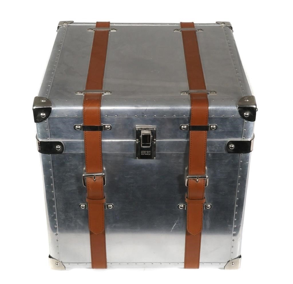 RALPH LAUREN CHROME STEAMER TRUNK