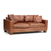 RALPH LAUREN LEATHER LOVESEAT