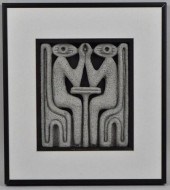 RALPH PRATA, FRAMED CEMENT SCU