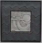 RALPH PRATA, FRAMED CEMENT SCU