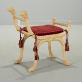RAM'S HEAD CURULE BENCH, GREEN