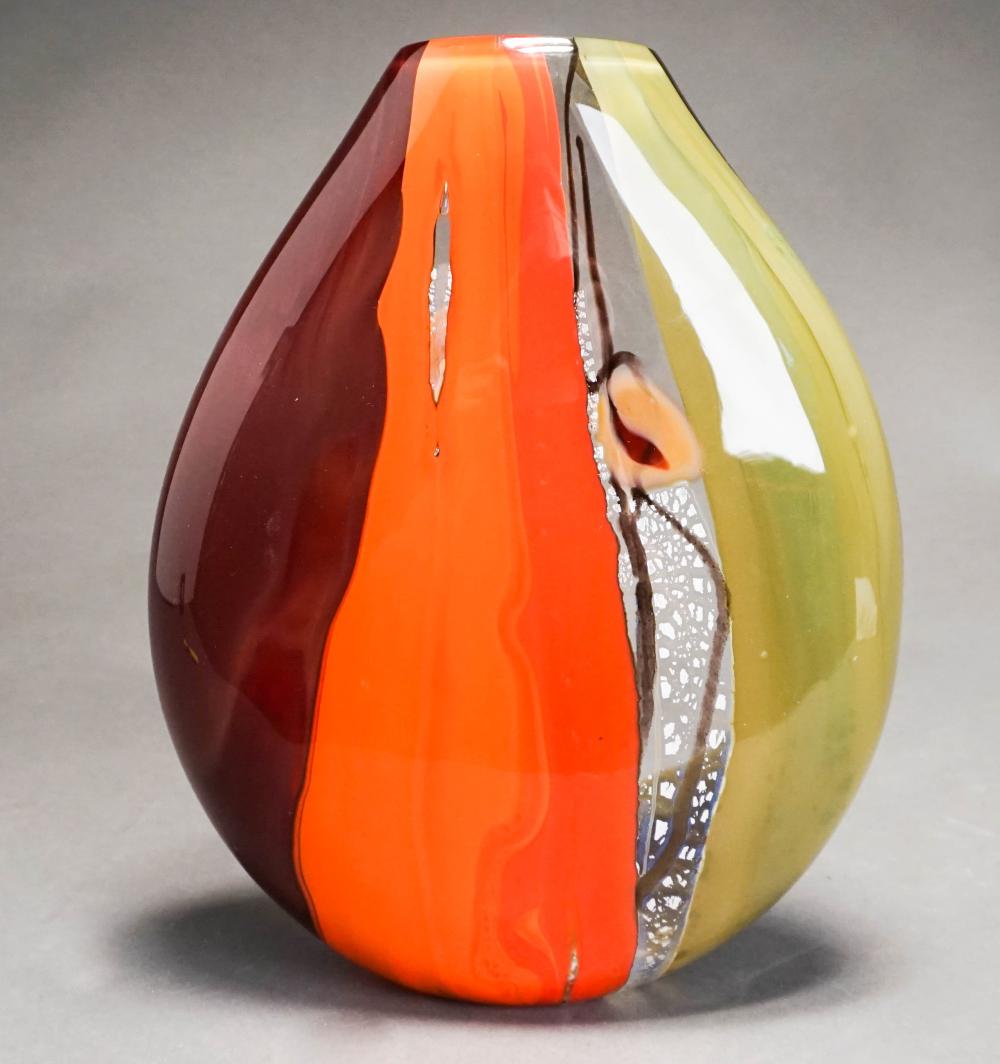 RANDI SOLIN OVOID DISC-FORM RED AND